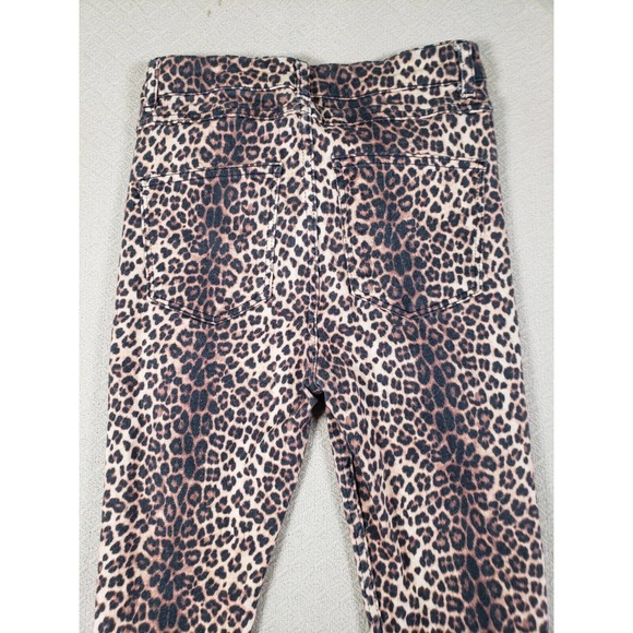 Zara Jeans Womens 4 Multicolor Denim High Rise Cheetah Print Skinny Leg - Picture 9 of 9